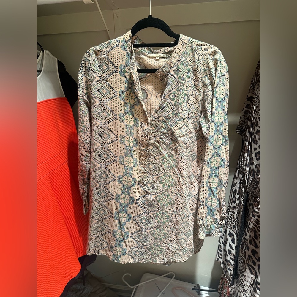 BA&SH Printed Long-Sleeve Women's shirt dress